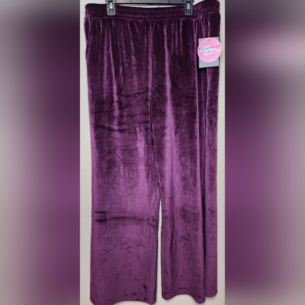 Lark + Grey Maternity Burgundy Sweat Pants Size XL
